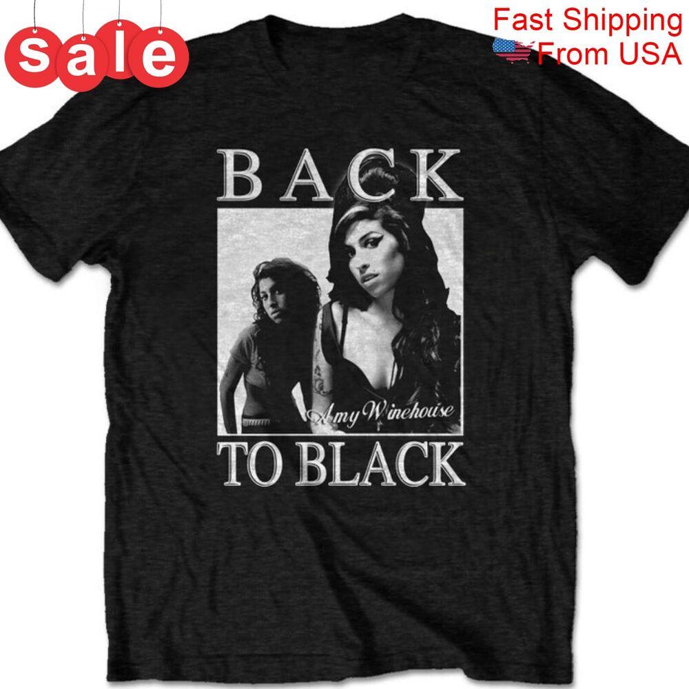 Эми Уайнхаус Back to Black Подарок Для Фанатов Унисекс S-5XL Футболка Унисекс Футболка