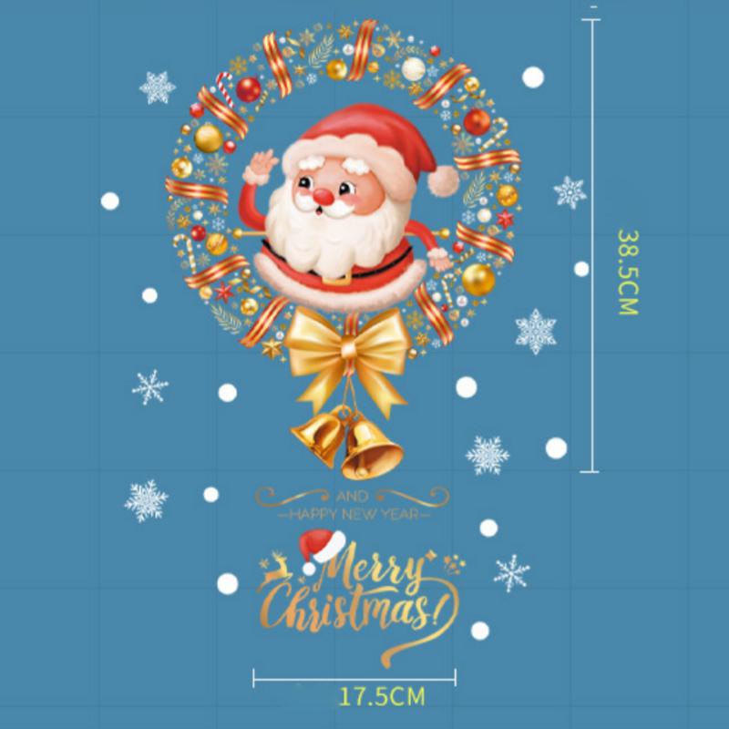 30PCS Static Window Stickers Christmas Father Christmas Static Stickers Window Wall Static Stickers Christmas Decoration