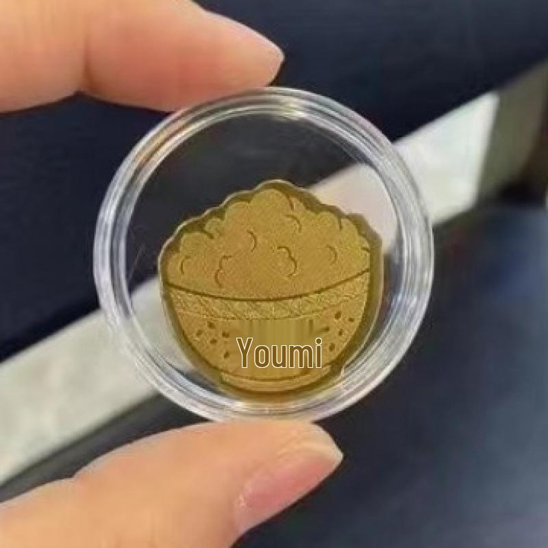 2mg Gold-Plated Wealth-Attracting Mobile Phone Sticker with Adhesive Backing