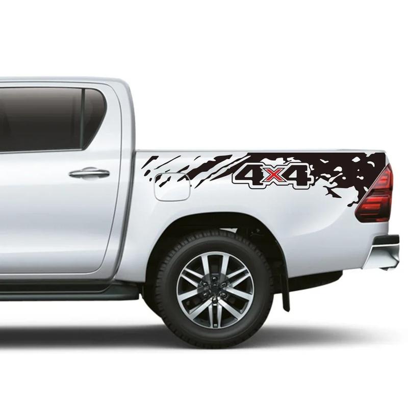 Car Sticker Pickup Trunk Side Decal For Mitsubishi L200 Triton Nissan Navara Ford F150 Universal Graphics Splash 4X4 Decor Cover