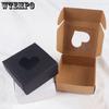 WTEMPO Heart-Shaped Clear Window Paper Gift Boxes Perfect for DIY Crafts & Trinket Packaging Birthday Wedding Party Decor Treat Boxes