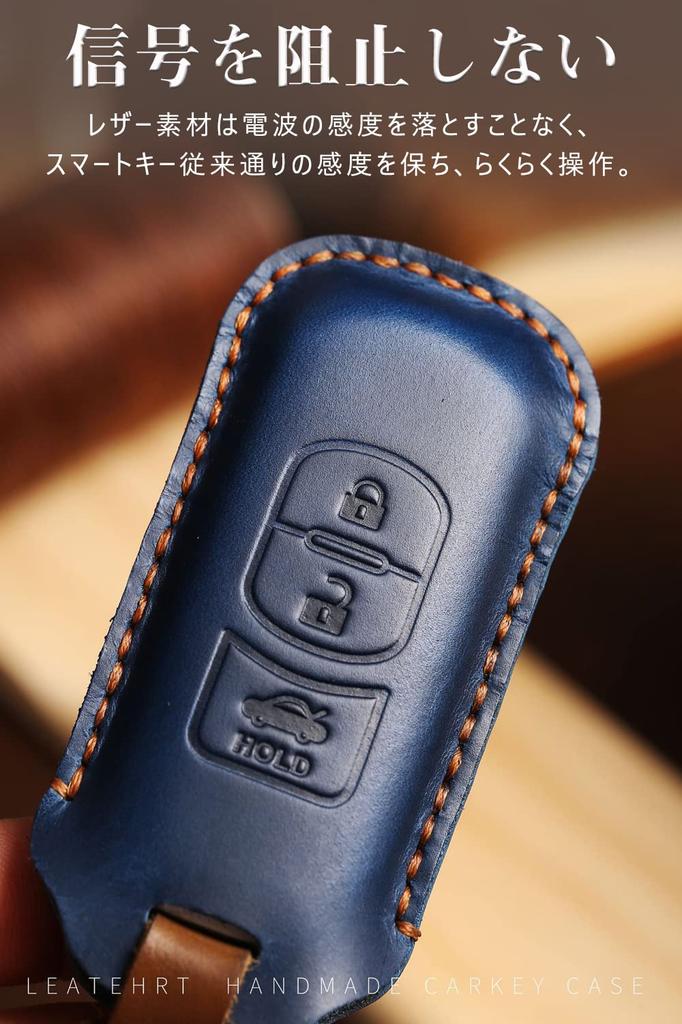 [LETINGFAR] Совместимый/сменный чехол для ключа, чехол для смарт-ключа, чехол для ключа, 3 кнопки, брелок из натуральной кожи для Mazda (коричневый)