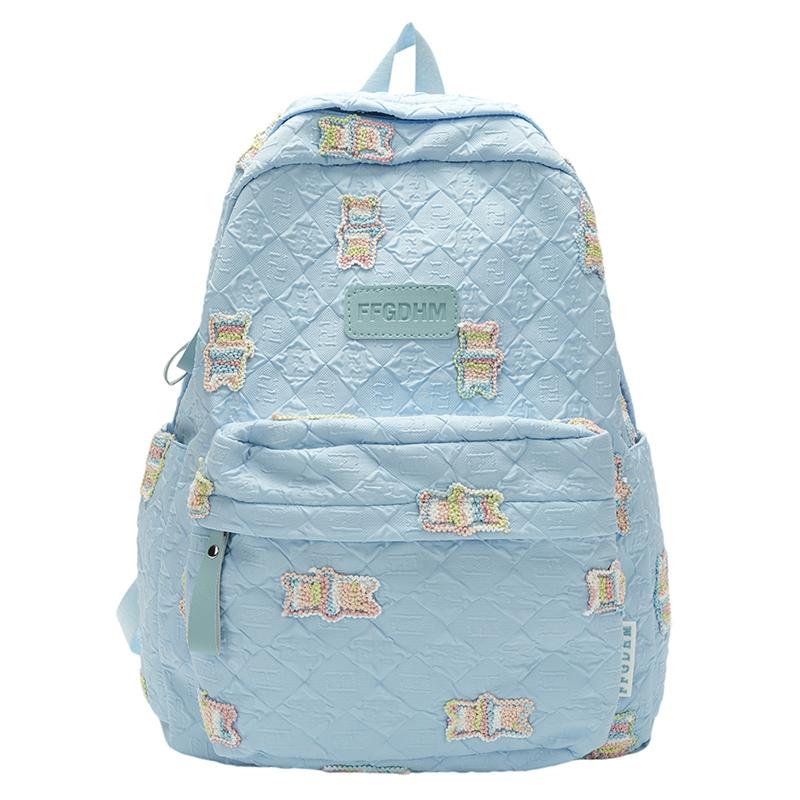 Женская школьная сумка с вышивкой, плиссированный рюкзак для школьников, большой емкости