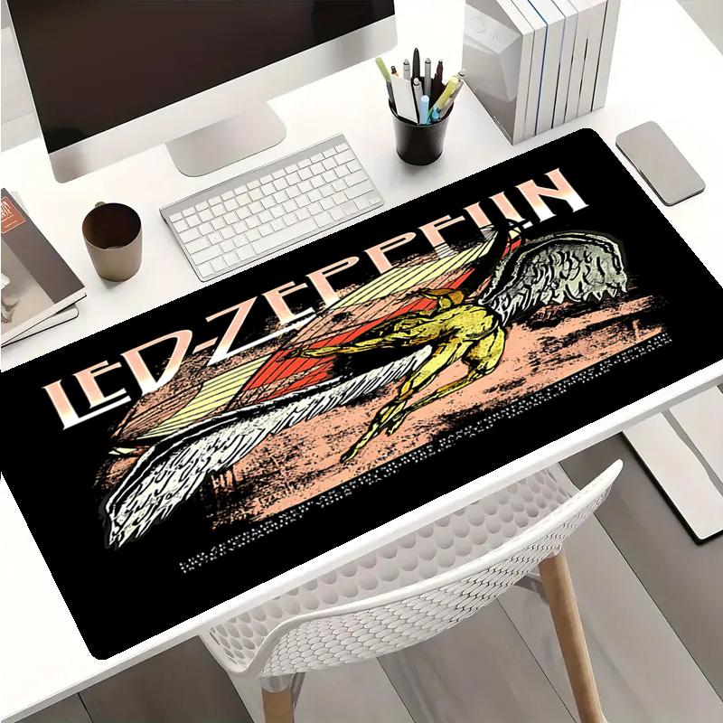 Коврик для мыши Поп-певец L-Led Zeppelin - Нескользящая резиновая основа, Гладкая поверхность для работы, Игр, Офиса и Дома, Настольный коврик для мыши