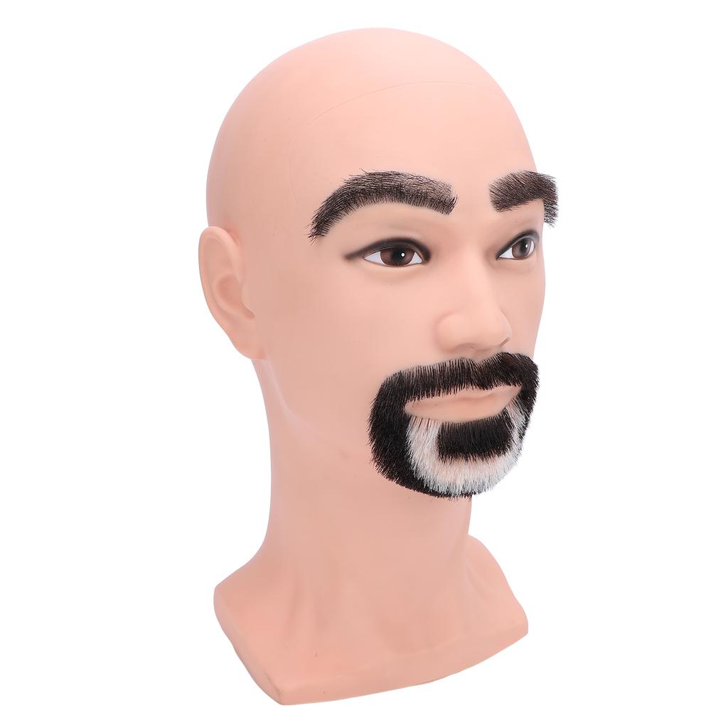 Голова манекена с бородой, эргономичная, из смолы и ПВХ, реалистичная, обучающая голова для подравнивания бороды, для практики