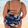 2026 Большой Размер Бразильский Бикини с Принтом Цельный Купальник Женский Европейский и Американский Популярный Производитель