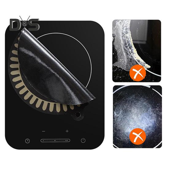 Термохромный силиконовый коврик для защиты индукционной варочной поверхности, индикатор нагрева, легкоочищаемый, нескользящий многоцелевой коврик для индукционных варочных поверхностей, защита плиты