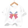 Girls' Anime Cartoon Short-Sleeve Cotton T-Shirt - Summer 2023 Trend