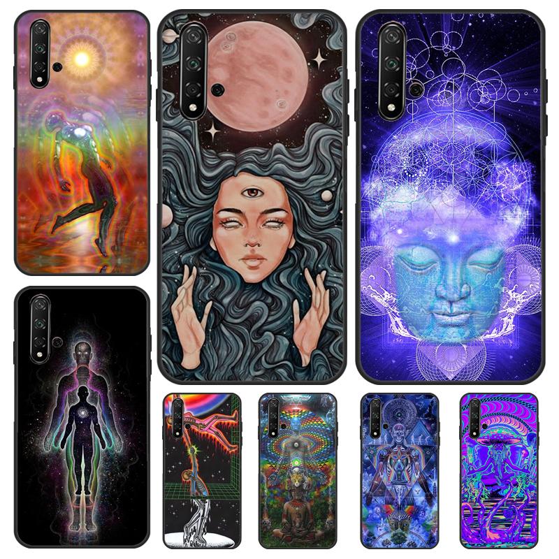 Spiritual Trippy Psychedelic Case For Huawei Nova 10 9 SE 5T Y90 Y70 Y60 Y61 Nova 3i 7i 8i 11i P20 P40 P30 Lite P60 Pro
