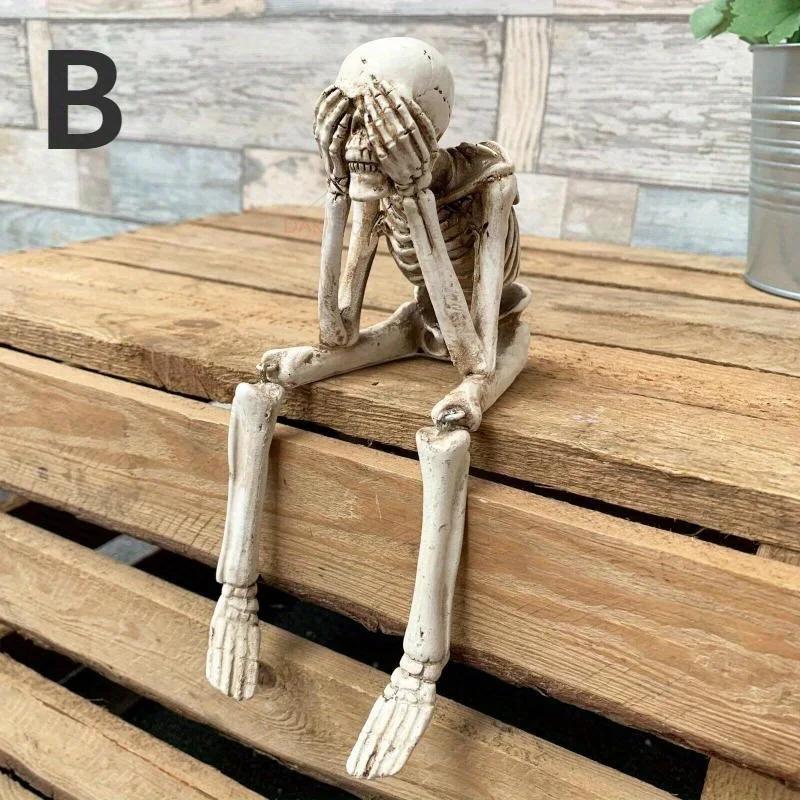 Новый Симулятор Человеческого Скелета Хэллоуин Украшение Выпускной Сезон Украшения Готика Семья Страшная Хижина Декор на Хэллоуин