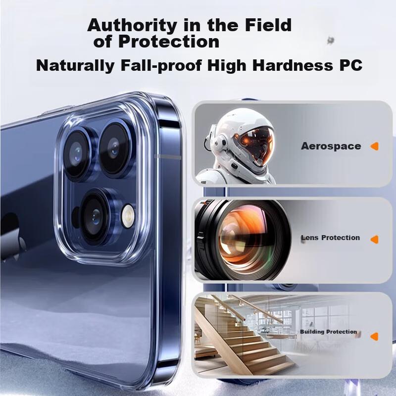 IPhone 16 Pro Case, Ultra-Thin Fully Transparent Borderless Hard, Shockproof Simple High-Transparency Heat Dissipation for Apple IPhone 16 Pro
