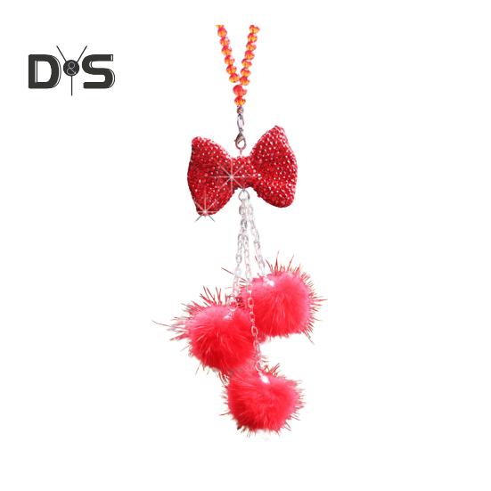 Автомобильная подвеска, сверкающий горный хрусталь, подвесное украшение со шнурком, легкое вешание, зеркало заднего вида, искусственное украшение из кристаллов