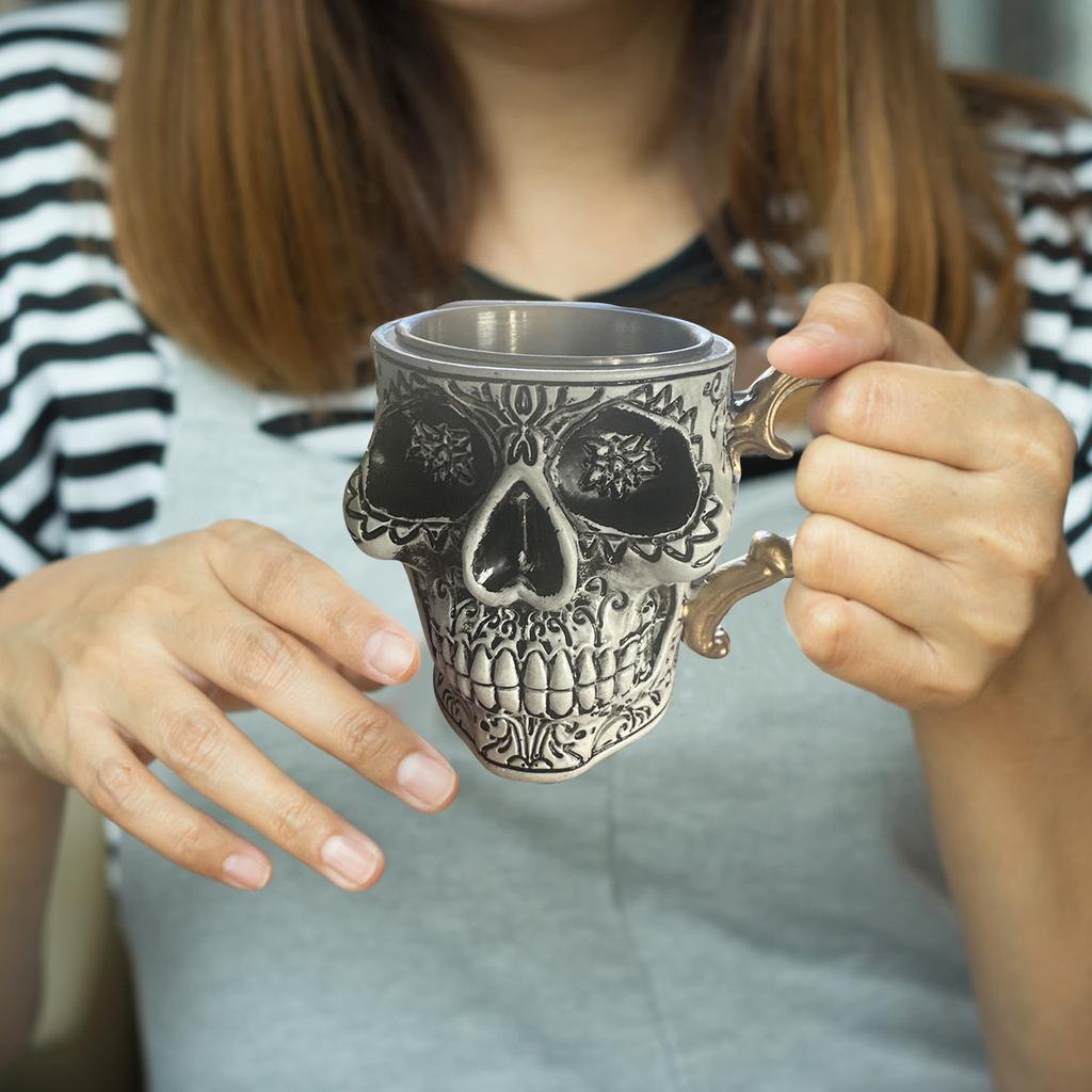 Кофейная чашка, Позолоченная готическая чайная чашка из смолы,Кофейная чашка