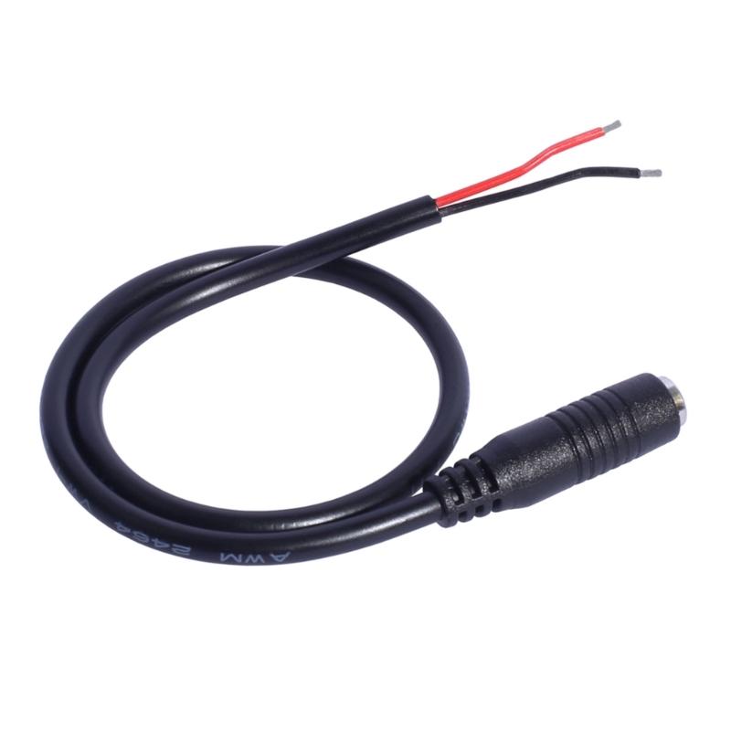 DC5V Power Barrels Connectors Cables 3.5mm x 1.35mm Female Plug for Lamp and Speakers