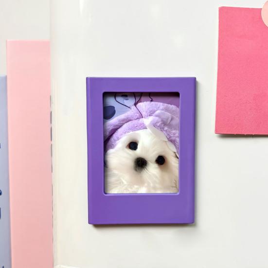 DIY Photo Frame Refrigerator Magnet 3-Inch Picture Holder Decorative Fridge Magnet Home Kitchen Office Whiteboard