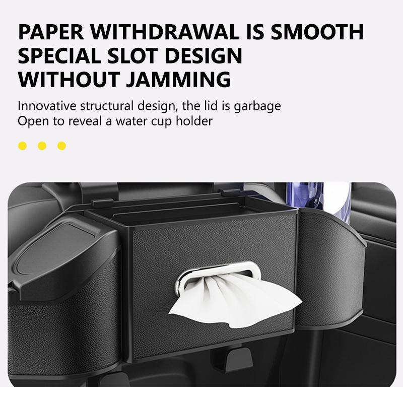 SEAMETAL 7 в 1 Органайзер для хранения на спинке сиденья автомобиля Многофункциональный держатель для салфеток и стаканов Коробка для хранения на спинке сиденья