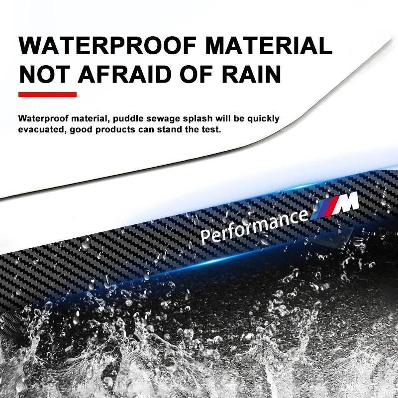 2 шт. Накладки на пороги автомобиля из углеродного волокна, защитные наклейки на кузов для BMW M F10 F07 E90 E60 F30 E89 E85 E92 X2 X3 X4 X5