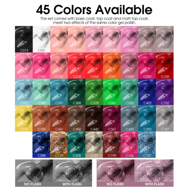 ROSALIND 48pcs UV Nail Kits Gel Set Nail Gel Glossy Matte Effect Nail Polish Soak Off Hybrid Semi Permanent Nail Art