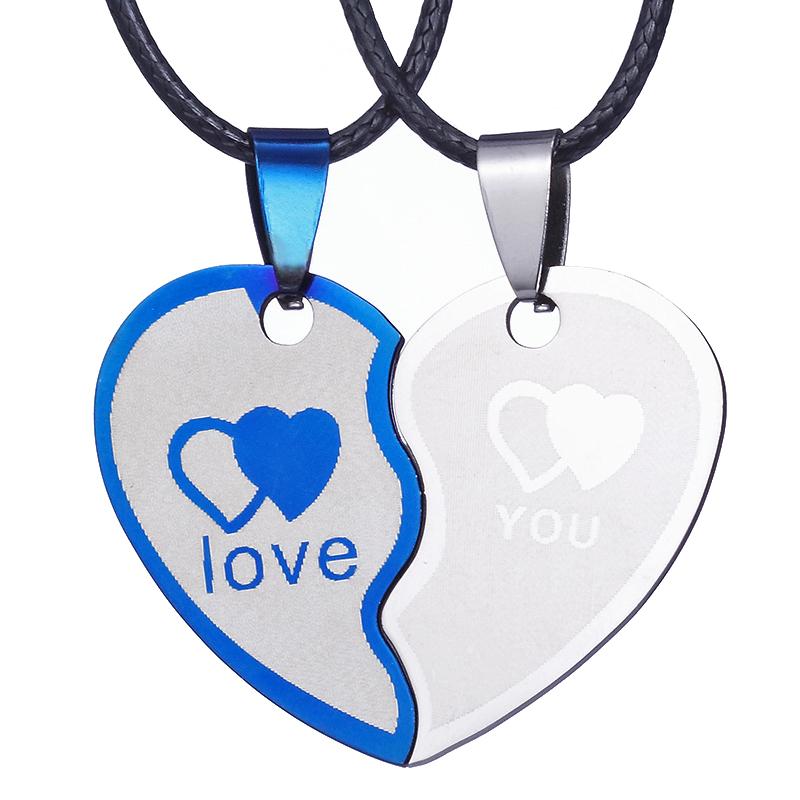 Fashion New Stainless Steel Charm Lock And Key Pendant Necklace Couple Lover Charm Necklace Jewelry Gifts