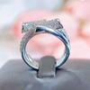 CMM блестящий циркон европейский элитный чистый знаменитый модный открывающийся регулируемый кольцо нишевый дизайн индивидуальность тренд ювелирные изделия