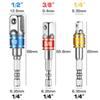 Удлинитель для ударного гайковерта, удлинитель, переходник, шестигранник для высокоскоростной гайки, квадратный гаечный ключ с наружной резьбой 1/4 3/8 1/2