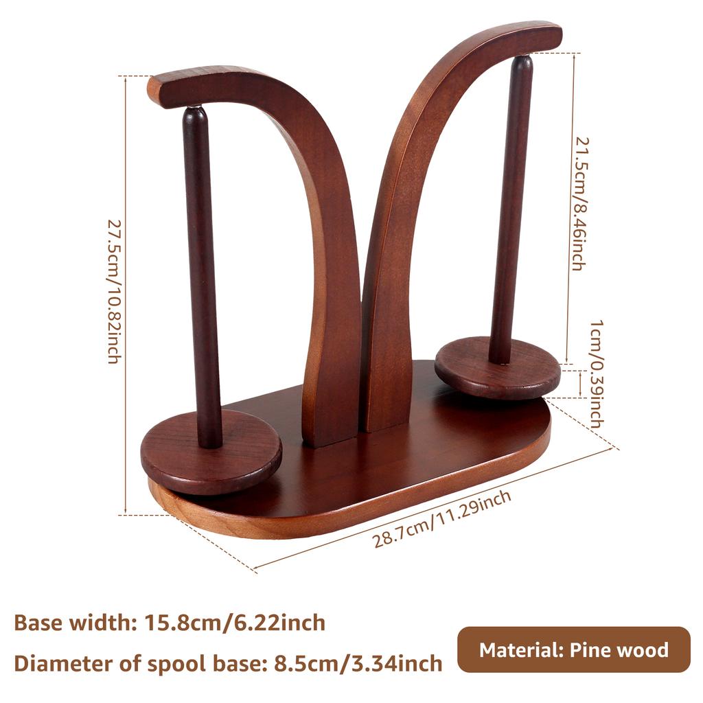 Деревянный держатель пряжи, инструменты для прядения и вязания, держатель пряжи для вязания крючком, вращающаяся магнитная катушка для ниток, моталка для шерстяных клубков, вращающаяся прялка