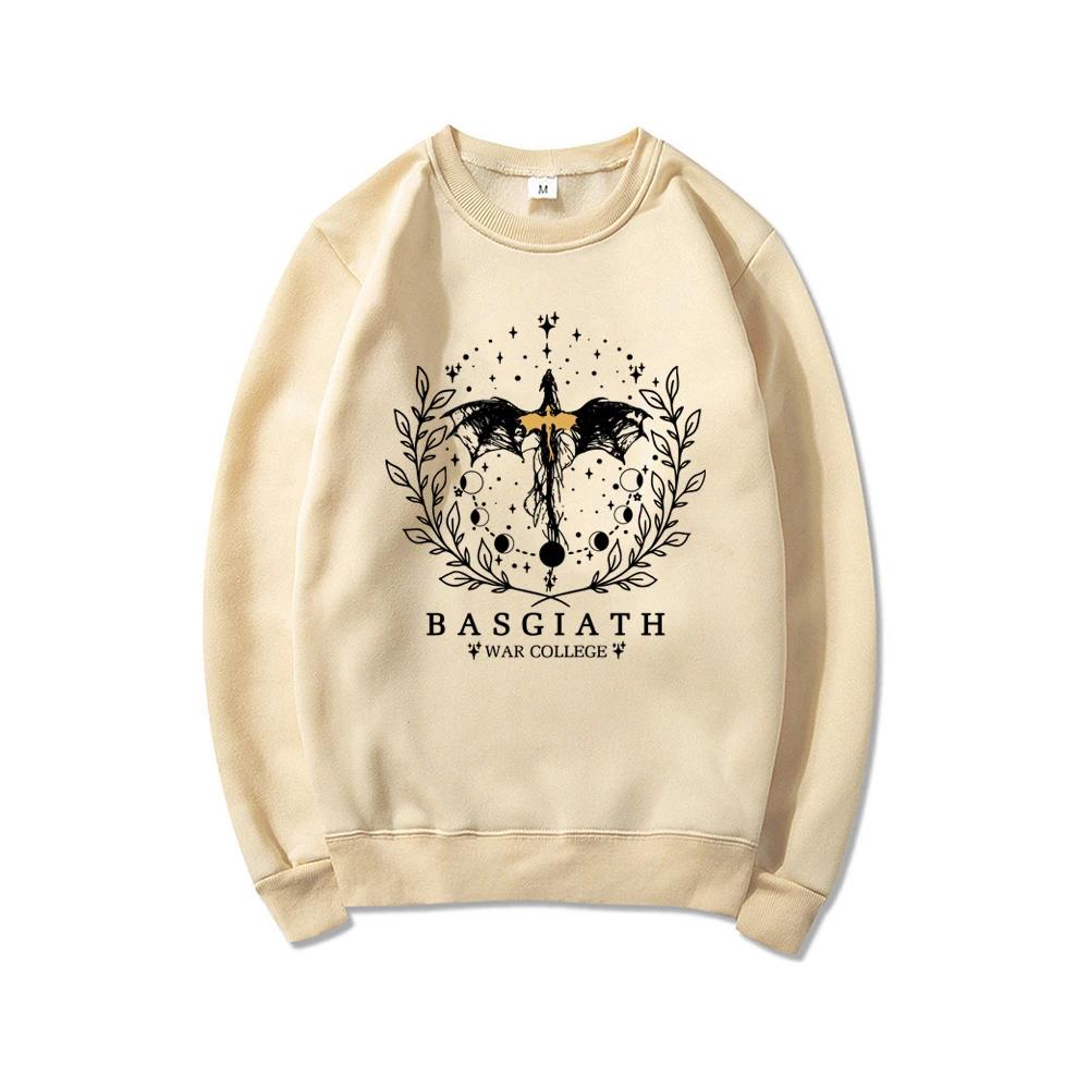 Толстовка Fourth Wing Basgiath War College Толстовка женская с круглым вырезом Толстовки Fantasy Reader Shirt Bookish Gift Pullovers