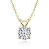 New 1 Carat Real Moissanite Pendant Necklace For Women Top Quality 100% 925 Sterling Silver Wedding Bridal Neck Chain Jewelry