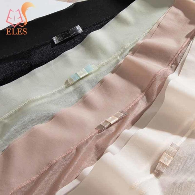 Women's Ice Silk Stretch Underwear Seamless Hipster No Show Invisible Bikini Underwear Panties