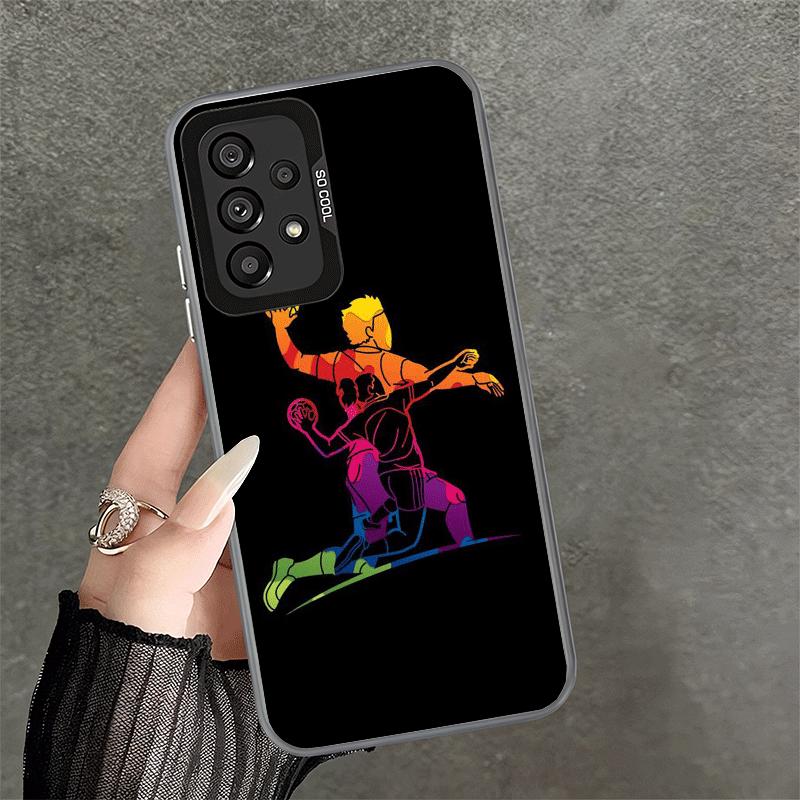 Handball Sport Shockproof Phone Case for Samsung A17 A16 A15 A14 A37 A57 A36 A56 A26 A35 A55 A25 A34 A54 A24 A13 A23 A33 A53 A07