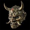 Christmas And Halloween Silver Copper Hannya Mask Resin Party Prop For Cosplay And Celebrations