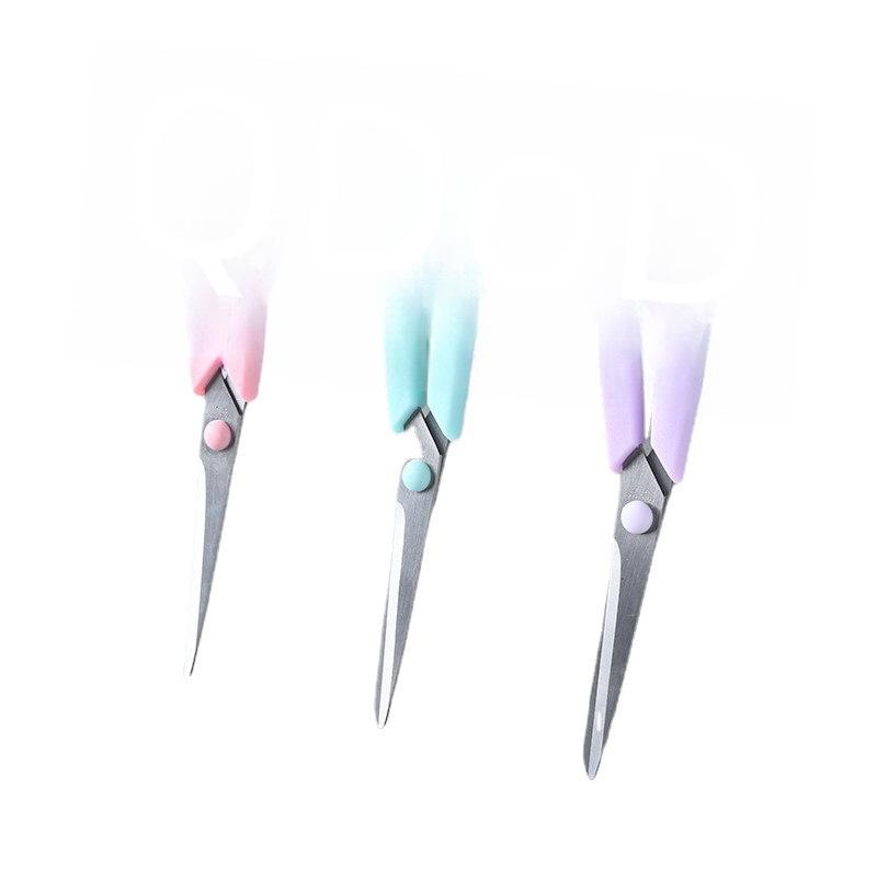 Ножницы для рисования Macaron Color - резина, пластик, нержавеющая сталь, канцелярские принадлежности для студентов.