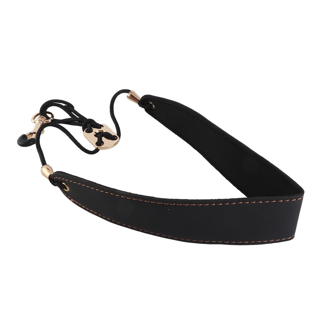 Регулируемый шейный ремень для саксофона, кожаный ремень для саксофона, металлический крючок для теноровых, сопрановых, альтовых саксофонов, кларнета