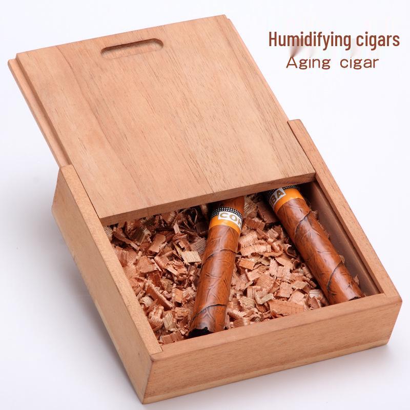 Spanish Cedar Cigar Humidor Box, 20-Cigar Capacity, Supports Various Styles and Sizes