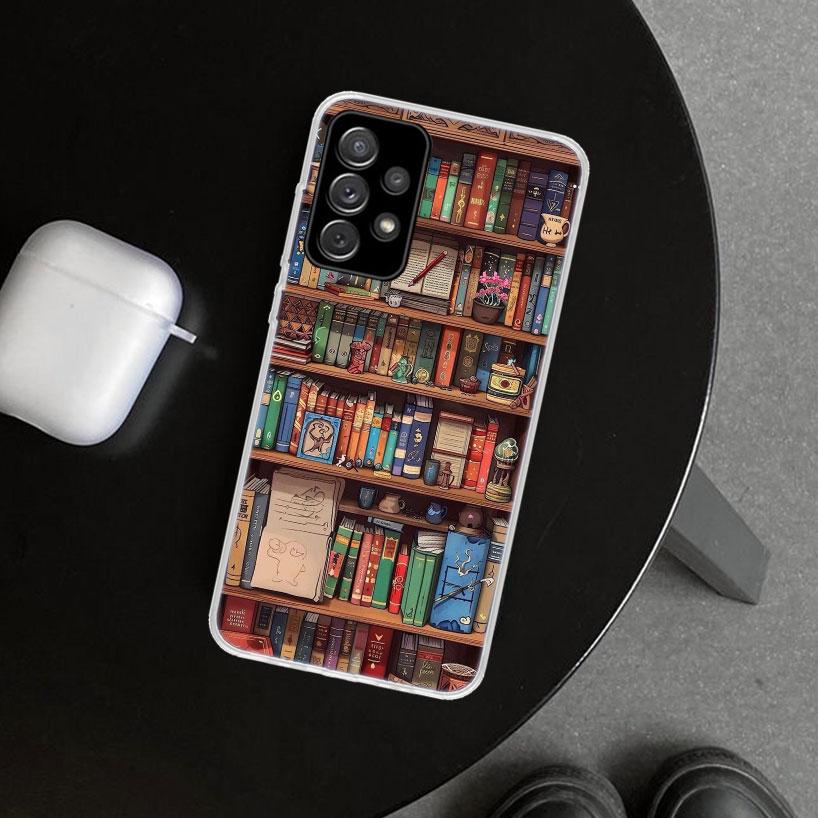 Иллюстрация «Читай книги» Чехол-обложка для телефона «Чтение» для Samsung Galaxy A12 A22 A32 A52 A72 A02S A51 A50S A31 A20S A10S Note 20 Ultr