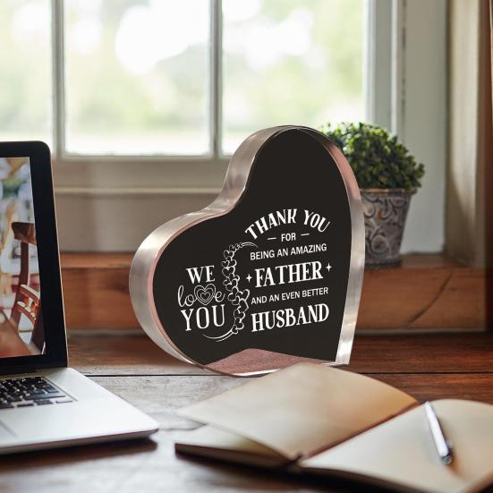 Акриловый блок в форме сердца, настольное украшение в виде сердца, отдельно стоящее украшение в виде сердца, подарок