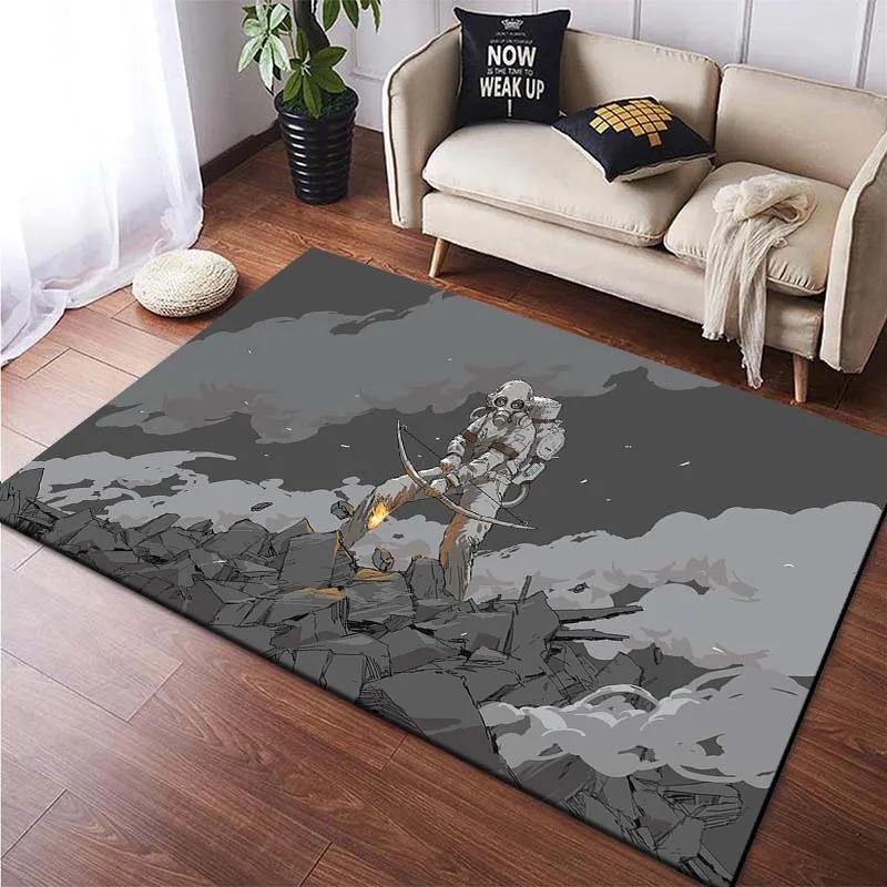 Cartoon Landscape Pattern Floor Mats Door Decoration Home Living Room Floor Mats