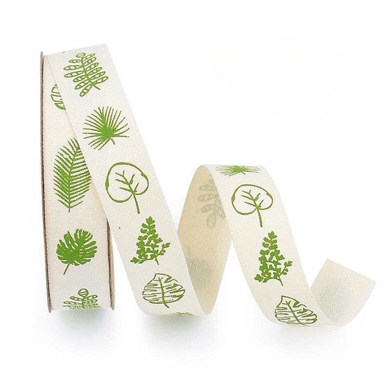 Лента из хлопка с принтом черепахи на спине, листа кактуса, цветы, садовые растения в горшках, декоративный тканевый материал 10 м