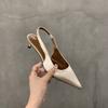 2025 Summer Thin Heel Women Sandals Fashion Pointed Toe Singbacks Shoes Ladies Elegant Stripper Party Sandalias