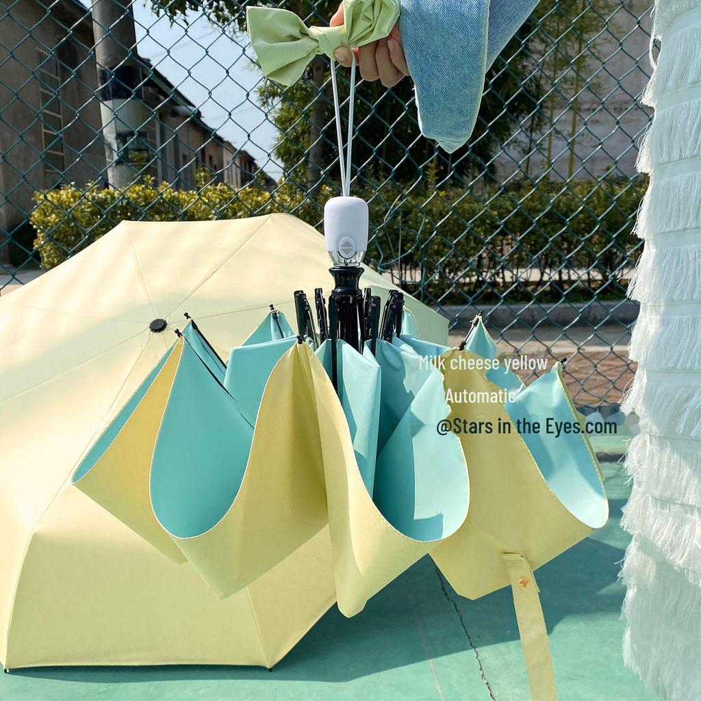 Автоматический складной зонт двойного назначения с защитой от УФ-излучения для солнца и дождя