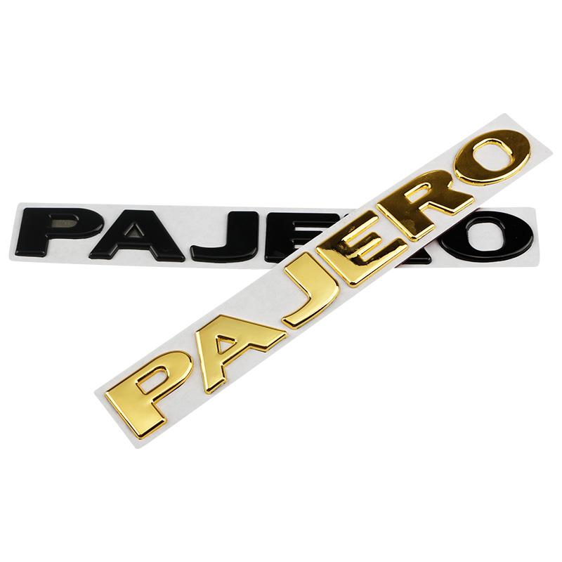Car Metal Rear Trunk Side Door Letters Words Logo Badge Emblem Decals Sticker For Mitsubishi PAJERO Styling Auto Accessories PO2
