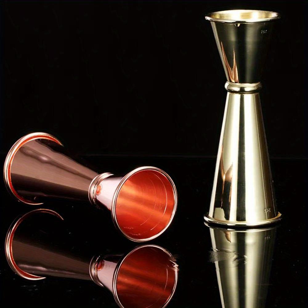 Двойной джиггер для коктейлей, 1 шт., двойной дизайн, с измерительной шкалой внутри, мерный стаканчик из нержавеющей стали, японский джиггер