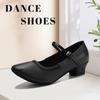 Женская обувь для современных танцев, обувь для бальных танцев на мягкой подошве с закрытым носком, средний каблук