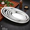 Тарелка сервировочная стальная тарелка из нержавеющей стали тарелка тарелки поднос овальная рыбная тарелка ужин металл десерт еда суши закуски паровые тарелки для фруктов
