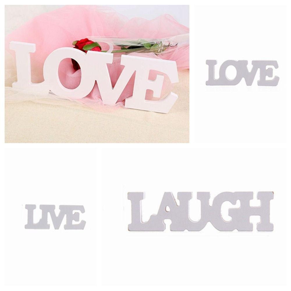 Wooden English Alphabet Decoration Crafts Desktop Ornaments Letters Ornaments Wedding Supplies