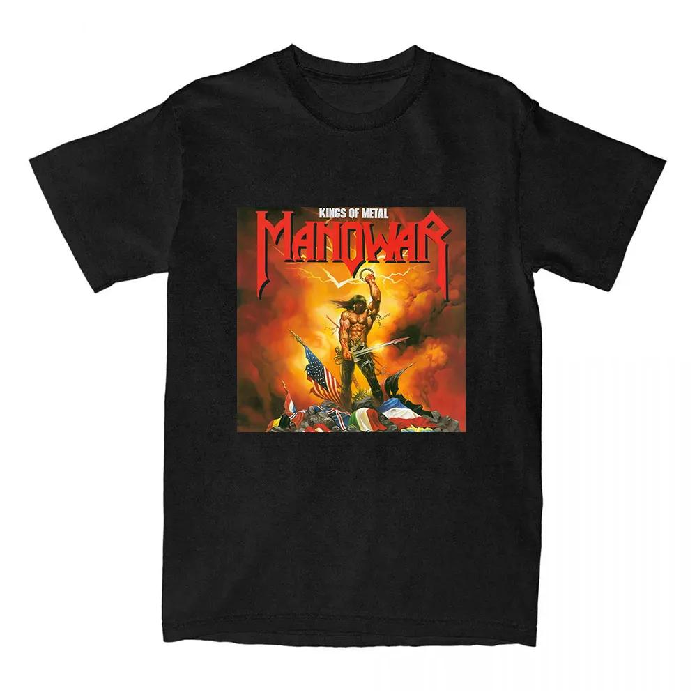 Manowar Футболки с принтом хип-хоп группы Тур The Blood Our Enemies 2025 Футболки с коротким рукавом Женская футболка Женская одежда Графическая футболка