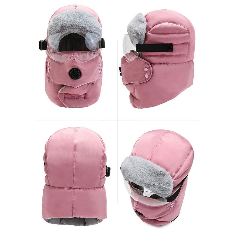 Winter Ear and Eye Protection Wind and Cold Artificial Plush Warm Hat Biker Warm Hat