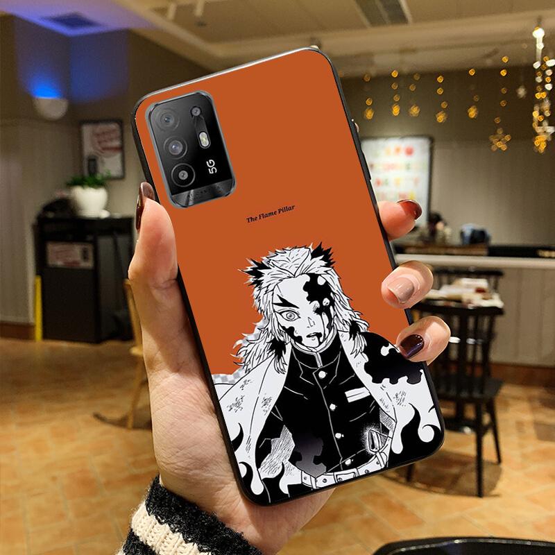 Чехол для телефона Anime Demon Slayer Kimetsu Kamado для OPPO A54 A74 A94 A53S A9 A5 A15 A16 A91 A96 A76 Reno8 8Pro Reno2 Z