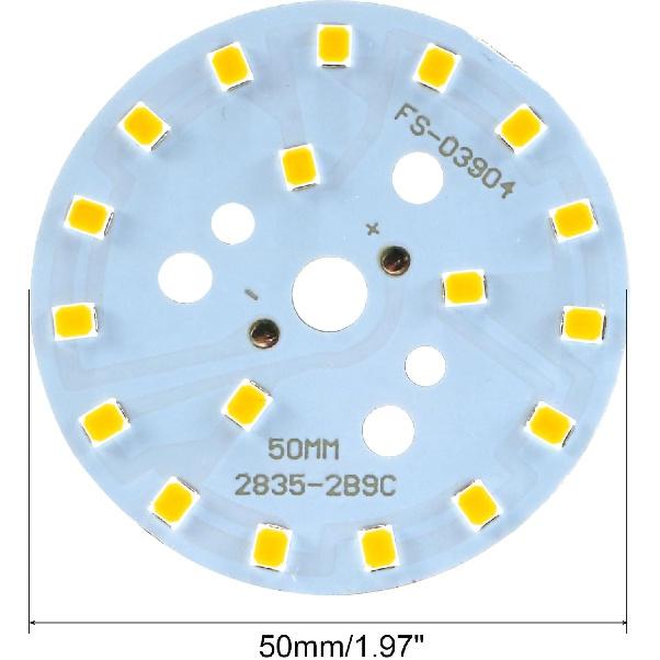 uxcell LED Chip Bulb 300mA 9W 18 LEDs 5730 Surface Mounted Devices Module Aluminum Board Warm White Super Bright 50mm Dia for Floodlight