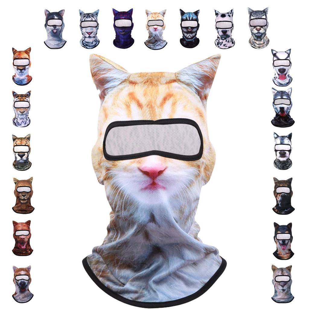 Спорт на открытом воздухе Мужская Женская Тюрбан 3D Животные Велосипедная Труба Бандана Маска для Лица